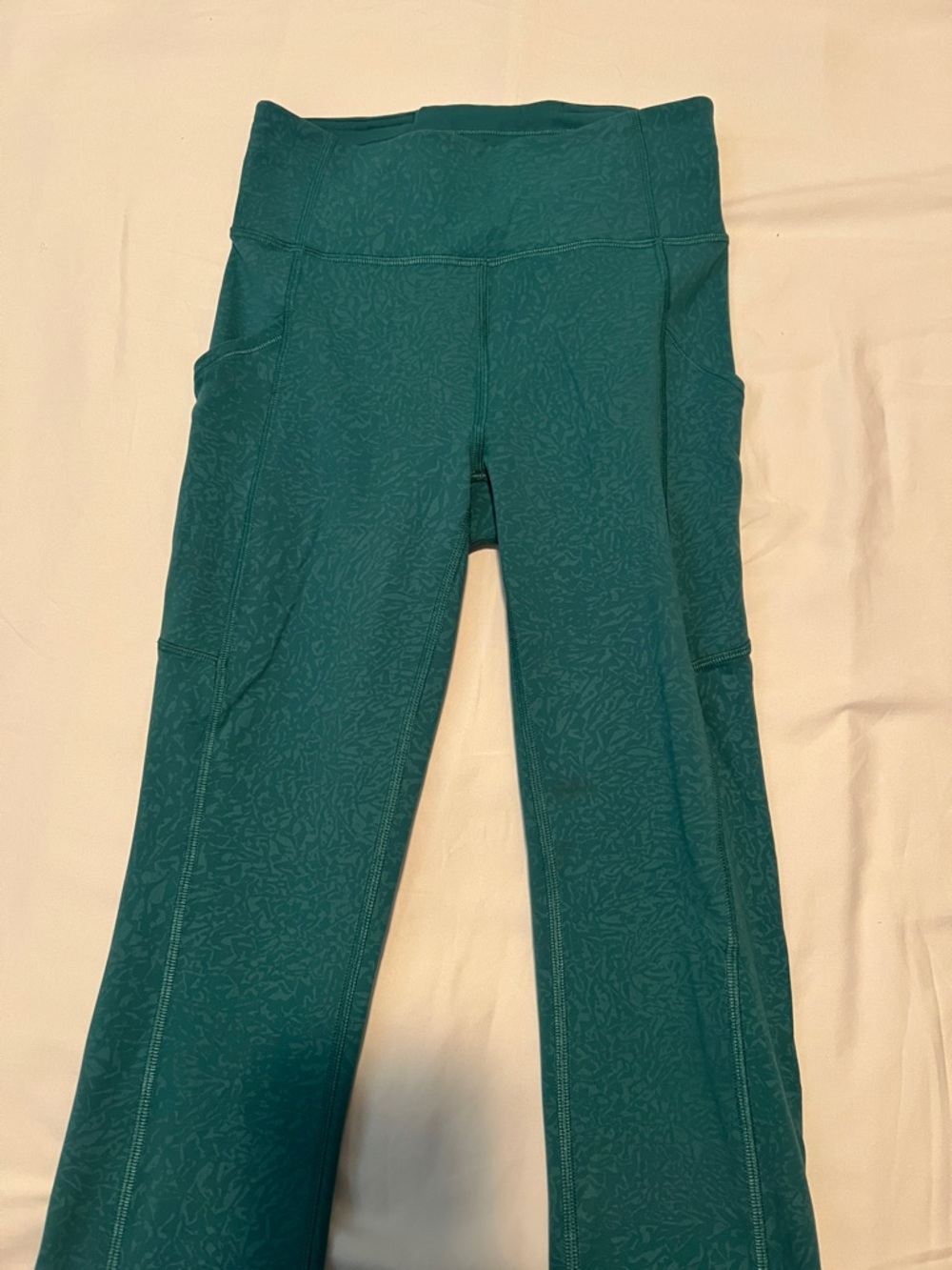 lululemon teal patterned high-rise leggings
